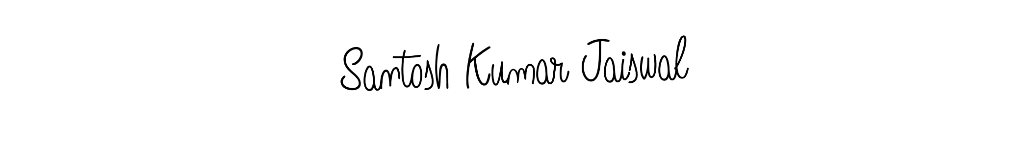 How to make Santosh Kumar Jaiswal name signature. Use Angelique-Rose-font-FFP style for creating short signs online. This is the latest handwritten sign. Santosh Kumar Jaiswal signature style 5 images and pictures png