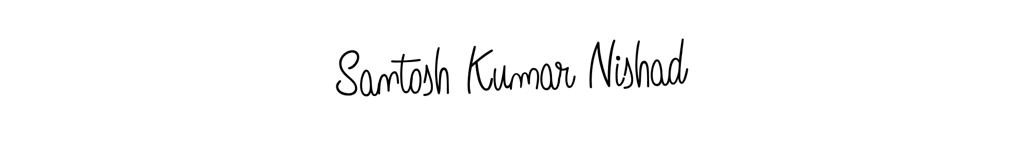 You should practise on your own different ways (Angelique-Rose-font-FFP) to write your name (Santosh Kumar Nishad) in signature. don't let someone else do it for you. Santosh Kumar Nishad signature style 5 images and pictures png