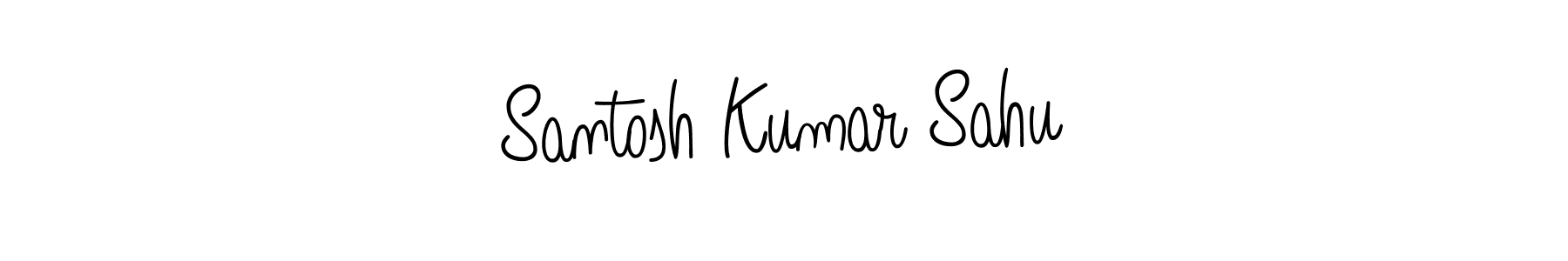 The best way (Angelique-Rose-font-FFP) to make a short signature is to pick only two or three words in your name. The name Santosh Kumar Sahu include a total of six letters. For converting this name. Santosh Kumar Sahu signature style 5 images and pictures png