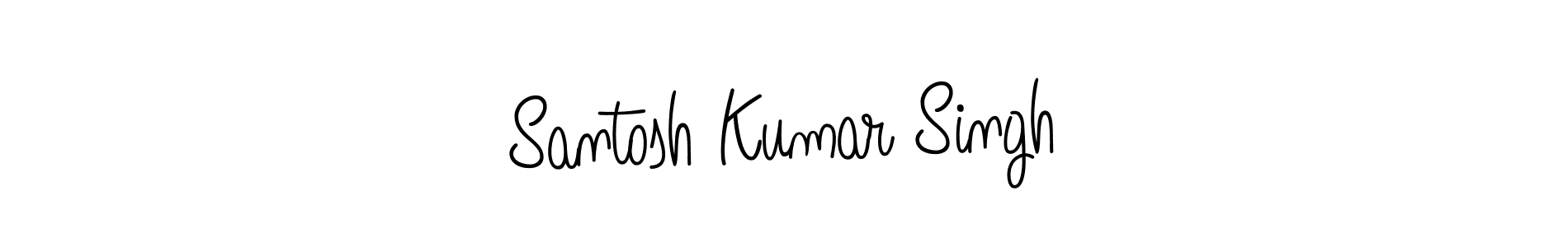 The best way (Angelique-Rose-font-FFP) to make a short signature is to pick only two or three words in your name. The name Santosh Kumar Singh include a total of six letters. For converting this name. Santosh Kumar Singh signature style 5 images and pictures png