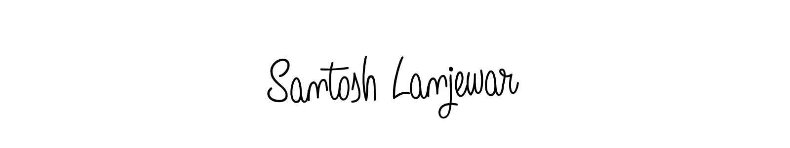 The best way (Angelique-Rose-font-FFP) to make a short signature is to pick only two or three words in your name. The name Santosh Lanjewar include a total of six letters. For converting this name. Santosh Lanjewar signature style 5 images and pictures png