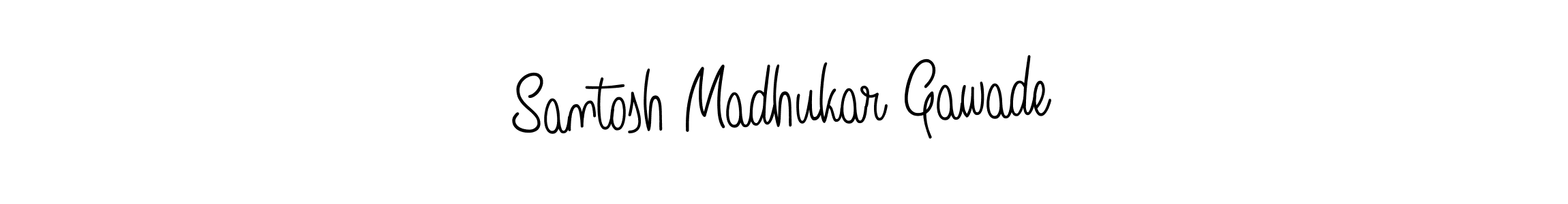 The best way (Angelique-Rose-font-FFP) to make a short signature is to pick only two or three words in your name. The name Santosh Madhukar Gawade include a total of six letters. For converting this name. Santosh Madhukar Gawade signature style 5 images and pictures png