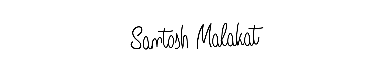 Make a beautiful signature design for name Santosh Malakat. With this signature (Angelique-Rose-font-FFP) style, you can create a handwritten signature for free. Santosh Malakat signature style 5 images and pictures png
