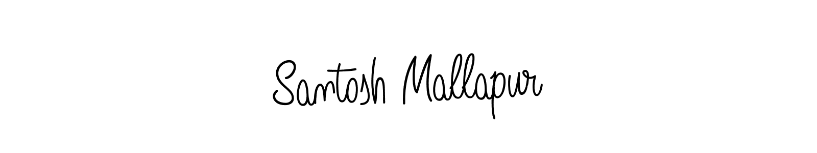 Use a signature maker to create a handwritten signature online. With this signature software, you can design (Angelique-Rose-font-FFP) your own signature for name Santosh Mallapur. Santosh Mallapur signature style 5 images and pictures png