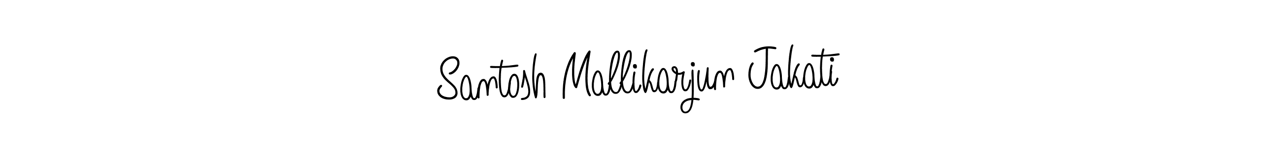 Create a beautiful signature design for name Santosh Mallikarjun Jakati. With this signature (Angelique-Rose-font-FFP) fonts, you can make a handwritten signature for free. Santosh Mallikarjun Jakati signature style 5 images and pictures png