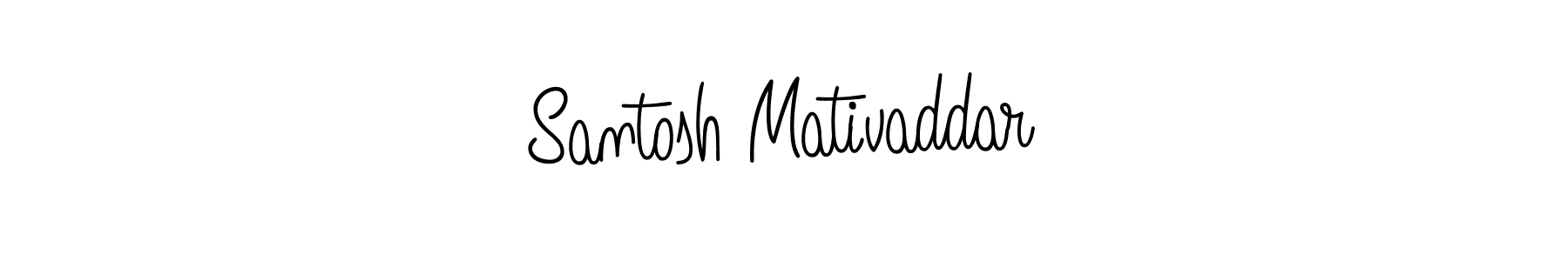 Use a signature maker to create a handwritten signature online. With this signature software, you can design (Angelique-Rose-font-FFP) your own signature for name Santosh Mativaddar. Santosh Mativaddar signature style 5 images and pictures png
