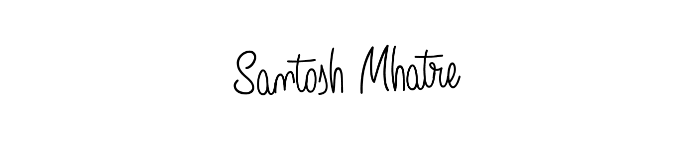 Use a signature maker to create a handwritten signature online. With this signature software, you can design (Angelique-Rose-font-FFP) your own signature for name Santosh Mhatre. Santosh Mhatre signature style 5 images and pictures png