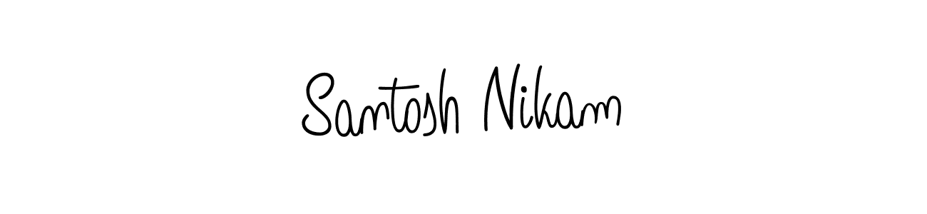 How to make Santosh Nikam signature? Angelique-Rose-font-FFP is a professional autograph style. Create handwritten signature for Santosh Nikam name. Santosh Nikam signature style 5 images and pictures png