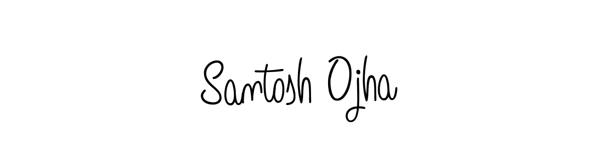 Santosh Ojha stylish signature style. Best Handwritten Sign (Angelique-Rose-font-FFP) for my name. Handwritten Signature Collection Ideas for my name Santosh Ojha. Santosh Ojha signature style 5 images and pictures png