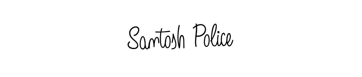 You should practise on your own different ways (Angelique-Rose-font-FFP) to write your name (Santosh Police) in signature. don't let someone else do it for you. Santosh Police signature style 5 images and pictures png