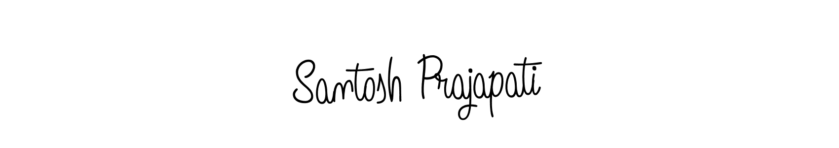 How to make Santosh Prajapati name signature. Use Angelique-Rose-font-FFP style for creating short signs online. This is the latest handwritten sign. Santosh Prajapati signature style 5 images and pictures png