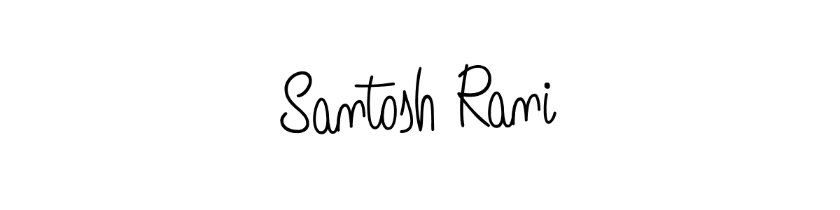 Santosh Rani stylish signature style. Best Handwritten Sign (Angelique-Rose-font-FFP) for my name. Handwritten Signature Collection Ideas for my name Santosh Rani. Santosh Rani signature style 5 images and pictures png