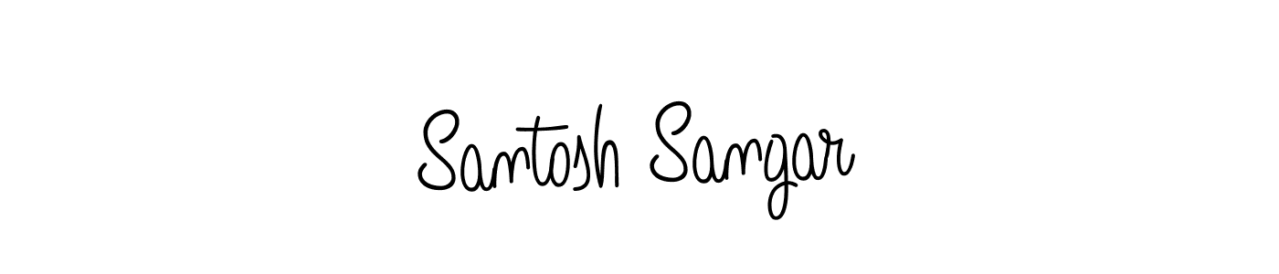 How to make Santosh Sangar name signature. Use Angelique-Rose-font-FFP style for creating short signs online. This is the latest handwritten sign. Santosh Sangar signature style 5 images and pictures png