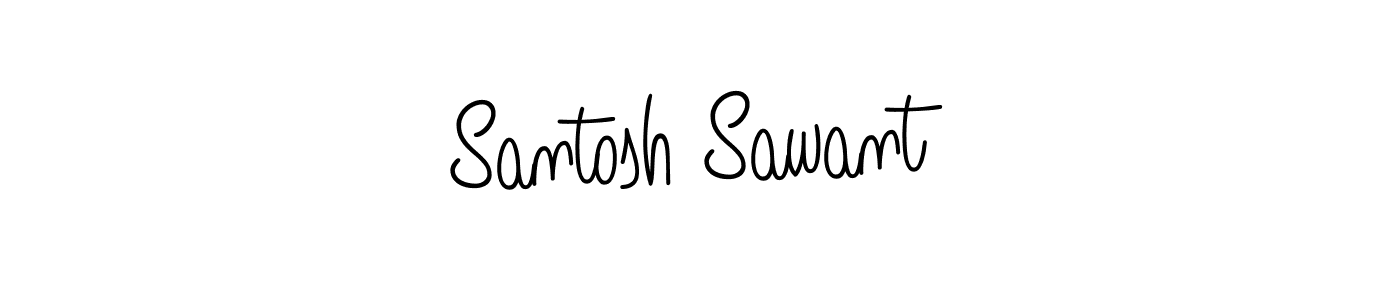 Make a beautiful signature design for name Santosh Sawant. With this signature (Angelique-Rose-font-FFP) style, you can create a handwritten signature for free. Santosh Sawant signature style 5 images and pictures png