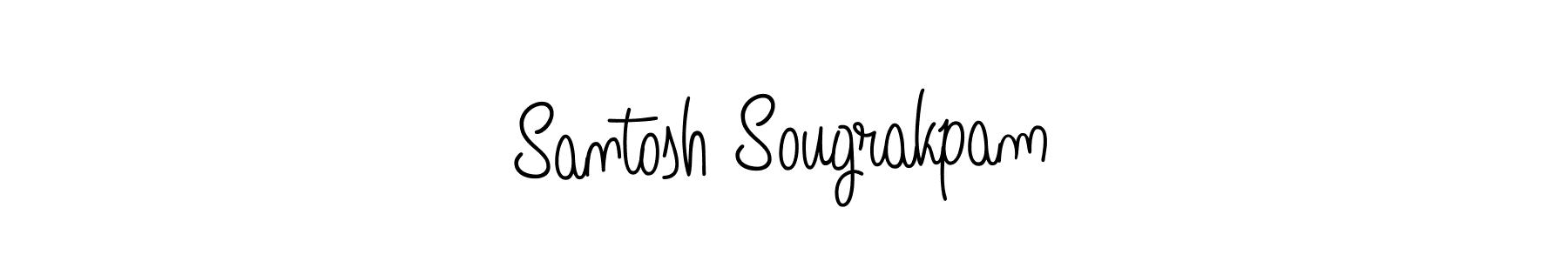 Create a beautiful signature design for name Santosh Sougrakpam. With this signature (Angelique-Rose-font-FFP) fonts, you can make a handwritten signature for free. Santosh Sougrakpam signature style 5 images and pictures png