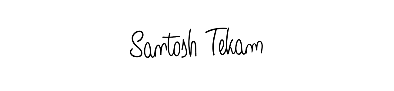 Use a signature maker to create a handwritten signature online. With this signature software, you can design (Angelique-Rose-font-FFP) your own signature for name Santosh Tekam. Santosh Tekam signature style 5 images and pictures png