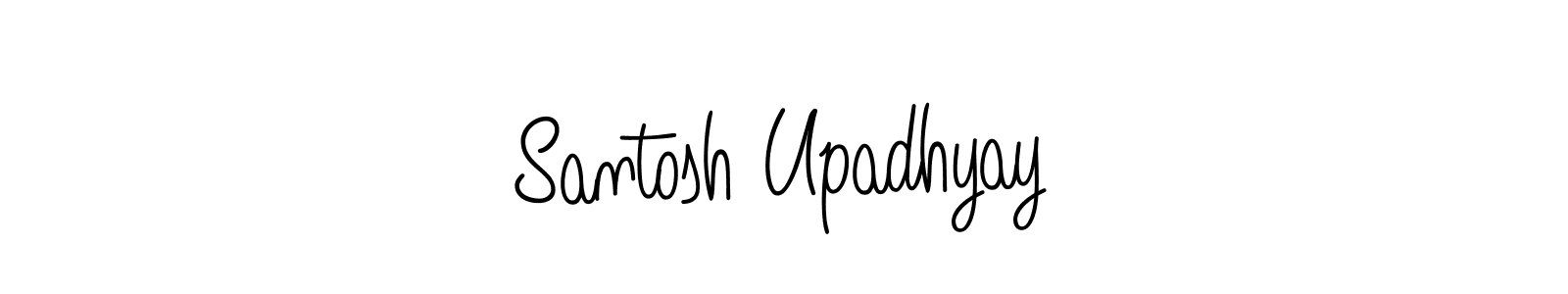 You should practise on your own different ways (Angelique-Rose-font-FFP) to write your name (Santosh Upadhyay) in signature. don't let someone else do it for you. Santosh Upadhyay signature style 5 images and pictures png