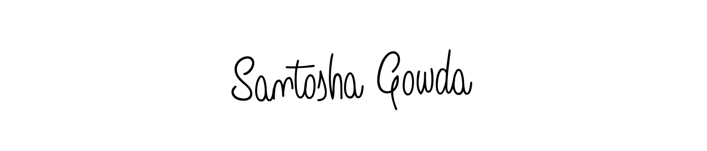 How to make Santosha Gowda signature? Angelique-Rose-font-FFP is a professional autograph style. Create handwritten signature for Santosha Gowda name. Santosha Gowda signature style 5 images and pictures png