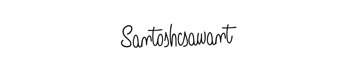 Design your own signature with our free online signature maker. With this signature software, you can create a handwritten (Angelique-Rose-font-FFP) signature for name Santoshcsawant. Santoshcsawant signature style 5 images and pictures png