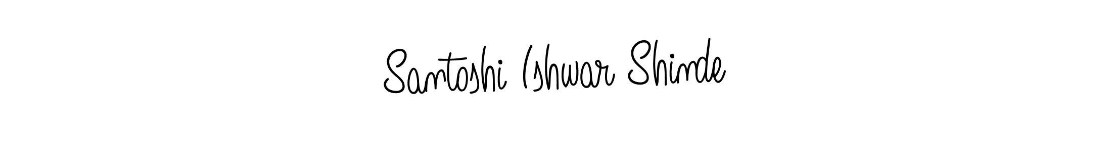 How to make Santoshi Ishwar Shinde name signature. Use Angelique-Rose-font-FFP style for creating short signs online. This is the latest handwritten sign. Santoshi Ishwar Shinde signature style 5 images and pictures png