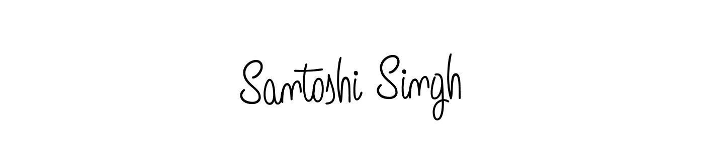 How to make Santoshi Singh name signature. Use Angelique-Rose-font-FFP style for creating short signs online. This is the latest handwritten sign. Santoshi Singh signature style 5 images and pictures png