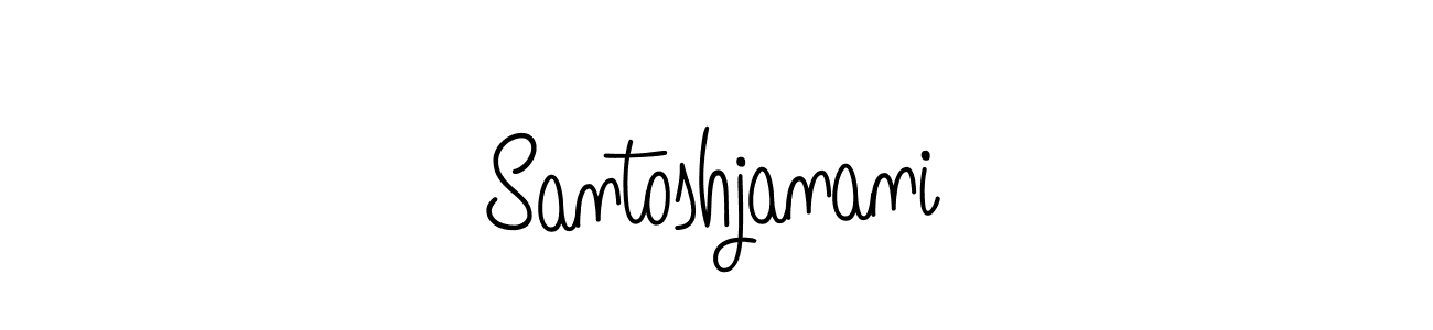 Make a beautiful signature design for name Santoshjanani. With this signature (Angelique-Rose-font-FFP) style, you can create a handwritten signature for free. Santoshjanani signature style 5 images and pictures png