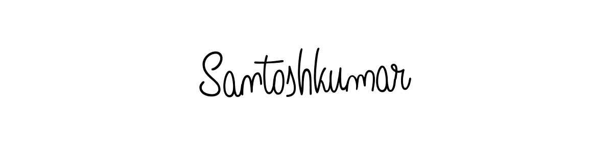 Use a signature maker to create a handwritten signature online. With this signature software, you can design (Angelique-Rose-font-FFP) your own signature for name Santoshkumar. Santoshkumar signature style 5 images and pictures png