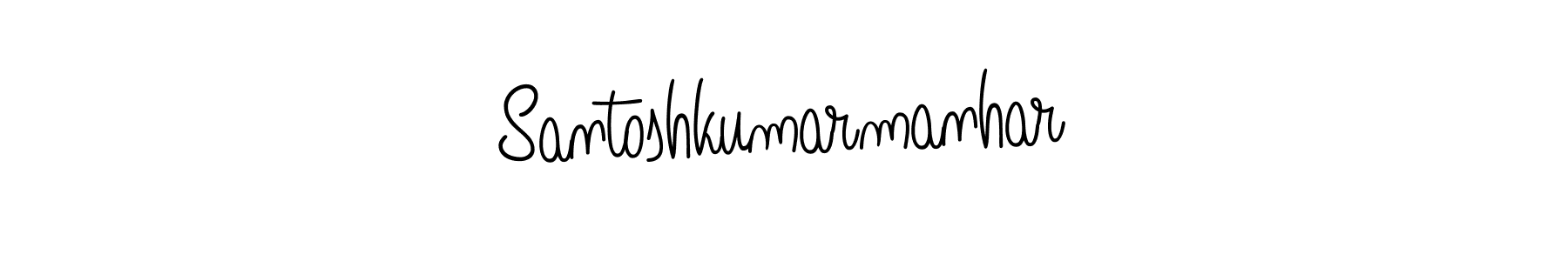 Use a signature maker to create a handwritten signature online. With this signature software, you can design (Angelique-Rose-font-FFP) your own signature for name Santoshkumarmanhar. Santoshkumarmanhar signature style 5 images and pictures png