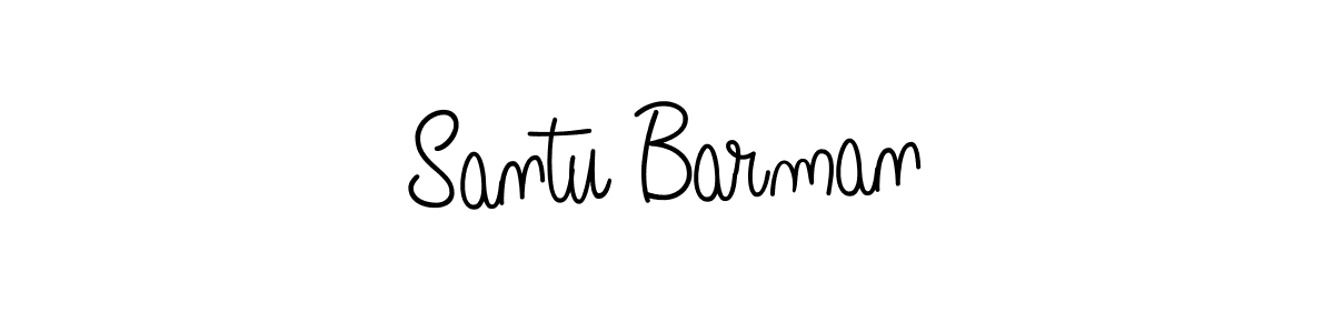 You should practise on your own different ways (Angelique-Rose-font-FFP) to write your name (Santu Barman) in signature. don't let someone else do it for you. Santu Barman signature style 5 images and pictures png