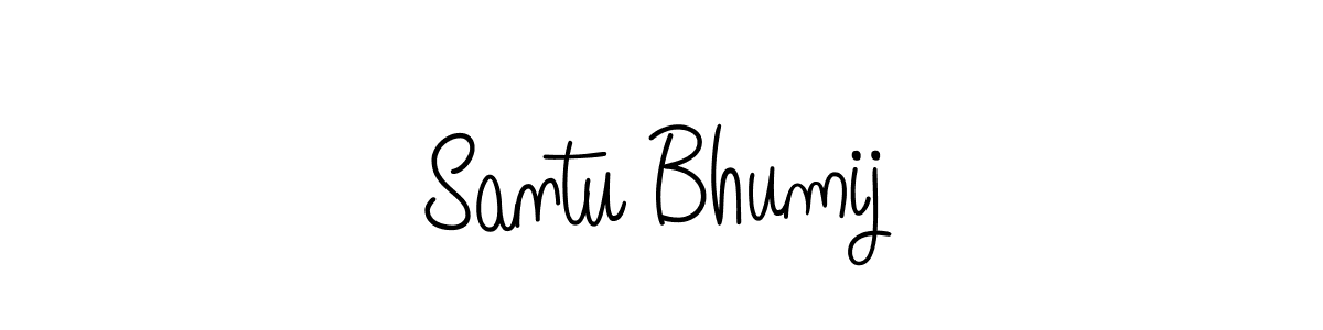 How to make Santu Bhumij name signature. Use Angelique-Rose-font-FFP style for creating short signs online. This is the latest handwritten sign. Santu Bhumij signature style 5 images and pictures png