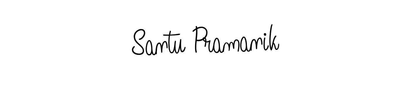 Make a beautiful signature design for name Santu Pramanik. With this signature (Angelique-Rose-font-FFP) style, you can create a handwritten signature for free. Santu Pramanik signature style 5 images and pictures png