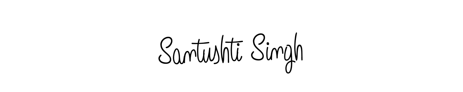 Make a beautiful signature design for name Santushti Singh. With this signature (Angelique-Rose-font-FFP) style, you can create a handwritten signature for free. Santushti Singh signature style 5 images and pictures png