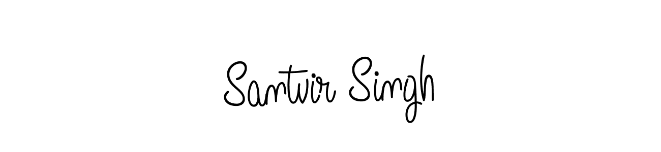 Use a signature maker to create a handwritten signature online. With this signature software, you can design (Angelique-Rose-font-FFP) your own signature for name Santvir Singh. Santvir Singh signature style 5 images and pictures png