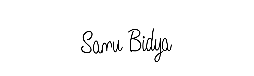 Create a beautiful signature design for name Sanu Bidya. With this signature (Angelique-Rose-font-FFP) fonts, you can make a handwritten signature for free. Sanu Bidya signature style 5 images and pictures png