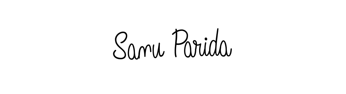 How to make Sanu Parida name signature. Use Angelique-Rose-font-FFP style for creating short signs online. This is the latest handwritten sign. Sanu Parida signature style 5 images and pictures png