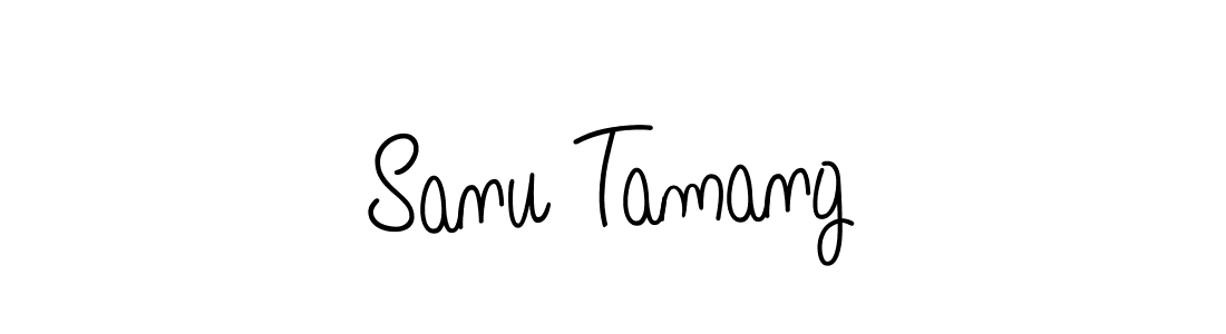 Make a beautiful signature design for name Sanu Tamang. With this signature (Angelique-Rose-font-FFP) style, you can create a handwritten signature for free. Sanu Tamang signature style 5 images and pictures png
