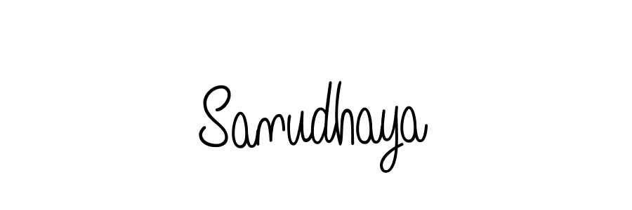 Use a signature maker to create a handwritten signature online. With this signature software, you can design (Angelique-Rose-font-FFP) your own signature for name Sanudhaya. Sanudhaya signature style 5 images and pictures png