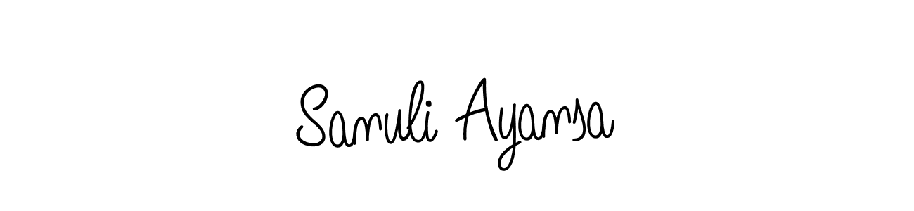 Check out images of Autograph of Sanuli Ayansa name. Actor Sanuli Ayansa Signature Style. Angelique-Rose-font-FFP is a professional sign style online. Sanuli Ayansa signature style 5 images and pictures png