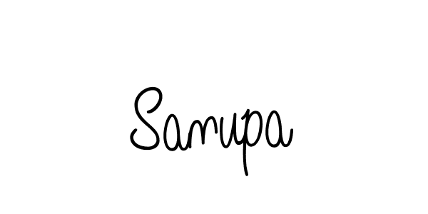Make a beautiful signature design for name Sanupa. With this signature (Angelique-Rose-font-FFP) style, you can create a handwritten signature for free. Sanupa signature style 5 images and pictures png