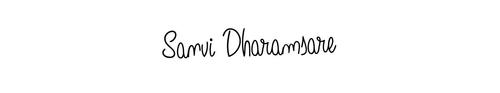 Make a beautiful signature design for name Sanvi Dharamsare. With this signature (Angelique-Rose-font-FFP) style, you can create a handwritten signature for free. Sanvi Dharamsare signature style 5 images and pictures png