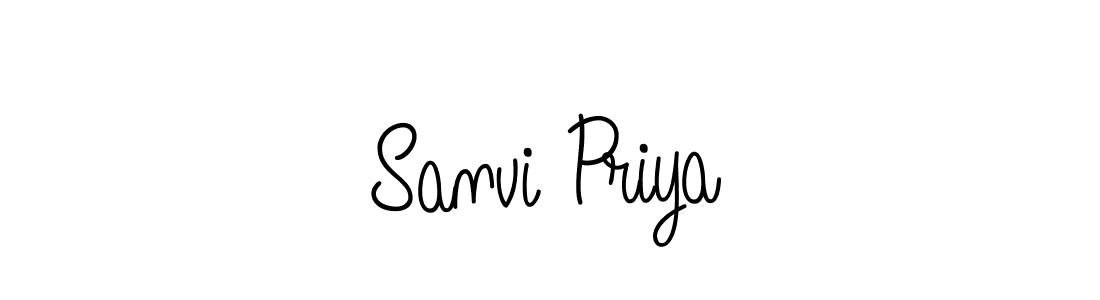 Design your own signature with our free online signature maker. With this signature software, you can create a handwritten (Angelique-Rose-font-FFP) signature for name Sanvi Priya. Sanvi Priya signature style 5 images and pictures png