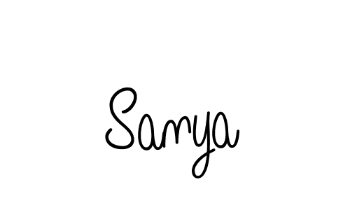 Make a beautiful signature design for name Sanya. With this signature (Angelique-Rose-font-FFP) style, you can create a handwritten signature for free. Sanya signature style 5 images and pictures png