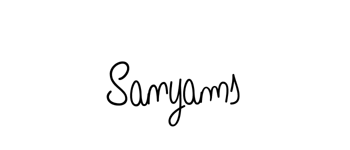 Create a beautiful signature design for name Sanyams. With this signature (Angelique-Rose-font-FFP) fonts, you can make a handwritten signature for free. Sanyams signature style 5 images and pictures png