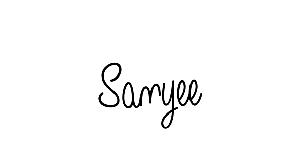 Make a beautiful signature design for name Sanyee. With this signature (Angelique-Rose-font-FFP) style, you can create a handwritten signature for free. Sanyee signature style 5 images and pictures png