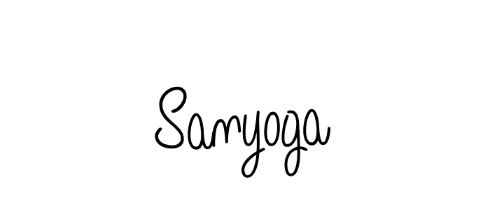 Create a beautiful signature design for name Sanyoga. With this signature (Angelique-Rose-font-FFP) fonts, you can make a handwritten signature for free. Sanyoga signature style 5 images and pictures png