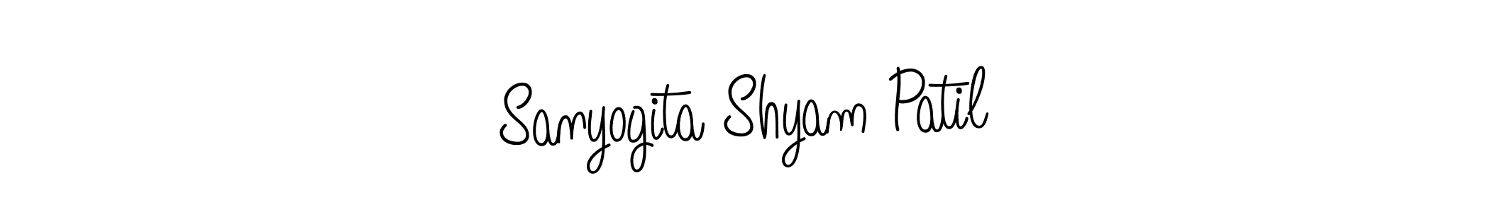 Design your own signature with our free online signature maker. With this signature software, you can create a handwritten (Angelique-Rose-font-FFP) signature for name Sanyogita Shyam Patil. Sanyogita Shyam Patil signature style 5 images and pictures png