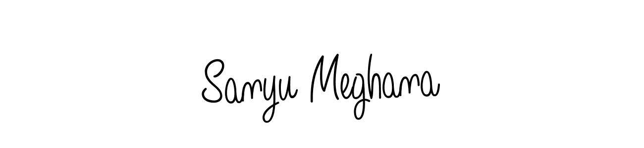 Angelique-Rose-font-FFP is a professional signature style that is perfect for those who want to add a touch of class to their signature. It is also a great choice for those who want to make their signature more unique. Get Sanyu Meghana name to fancy signature for free. Sanyu Meghana signature style 5 images and pictures png
