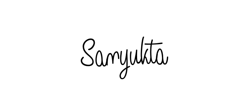 You should practise on your own different ways (Angelique-Rose-font-FFP) to write your name (Sanyukta) in signature. don't let someone else do it for you. Sanyukta signature style 5 images and pictures png