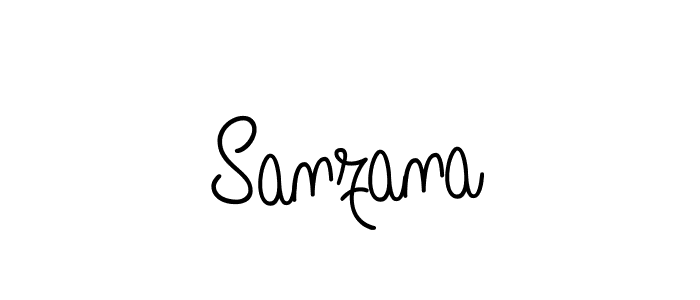 How to make Sanzana name signature. Use Angelique-Rose-font-FFP style for creating short signs online. This is the latest handwritten sign. Sanzana signature style 5 images and pictures png