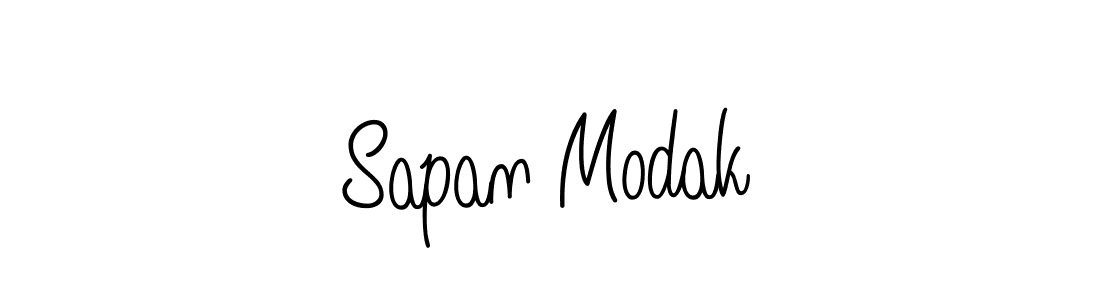 Sapan Modak stylish signature style. Best Handwritten Sign (Angelique-Rose-font-FFP) for my name. Handwritten Signature Collection Ideas for my name Sapan Modak. Sapan Modak signature style 5 images and pictures png